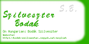szilveszter bodak business card